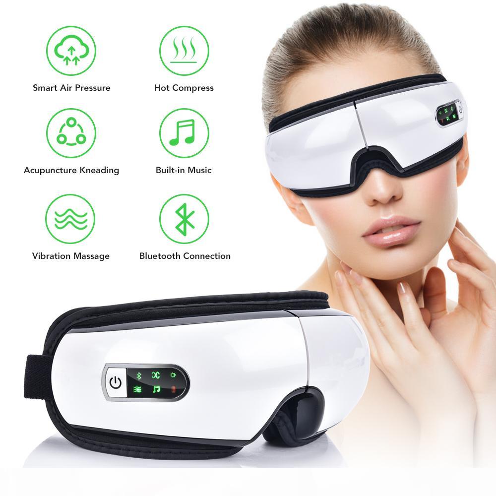 

Smart USB Rechargeable Electric Eye Massager Air Pressure Hot Compress Massage Glasses Foldable Bluetooth Music Eyes Massage Car