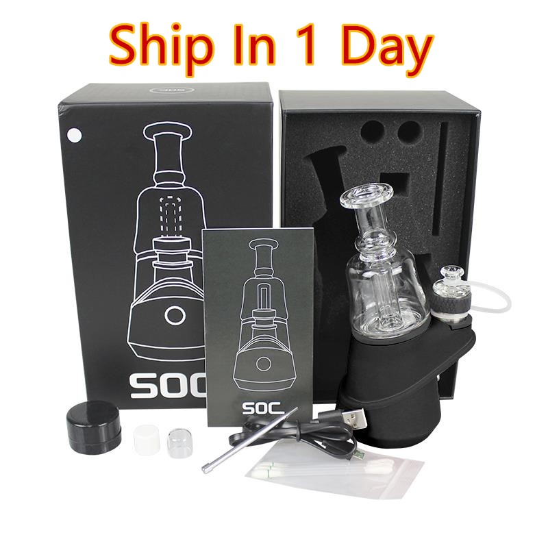 

Min.1set G9 SOC Enail Kit Wax Vaporizer Wax Atomizer Ceramic Quartz Carbon Nail 2600mAh Vape Mod Glass Bong Dab Tool 100% Authentic