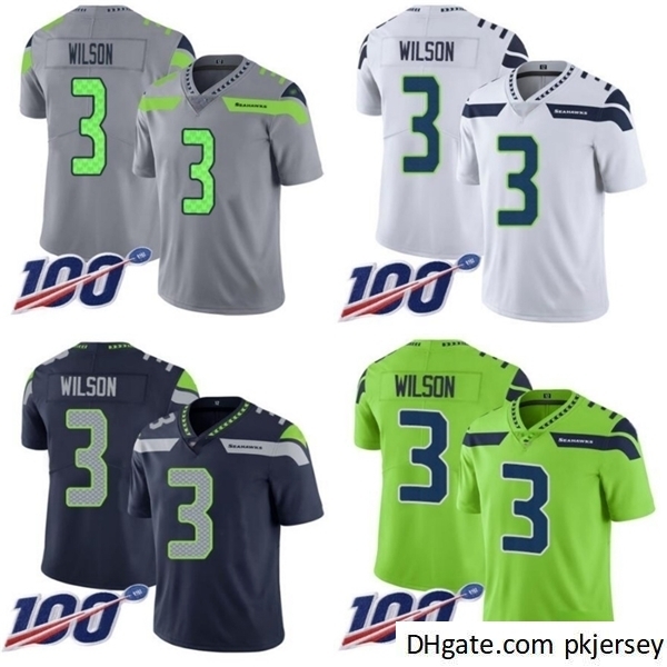 

SeattleSeahawksMen #3 Russell Wilson Men's Women Youth 100th Jersey