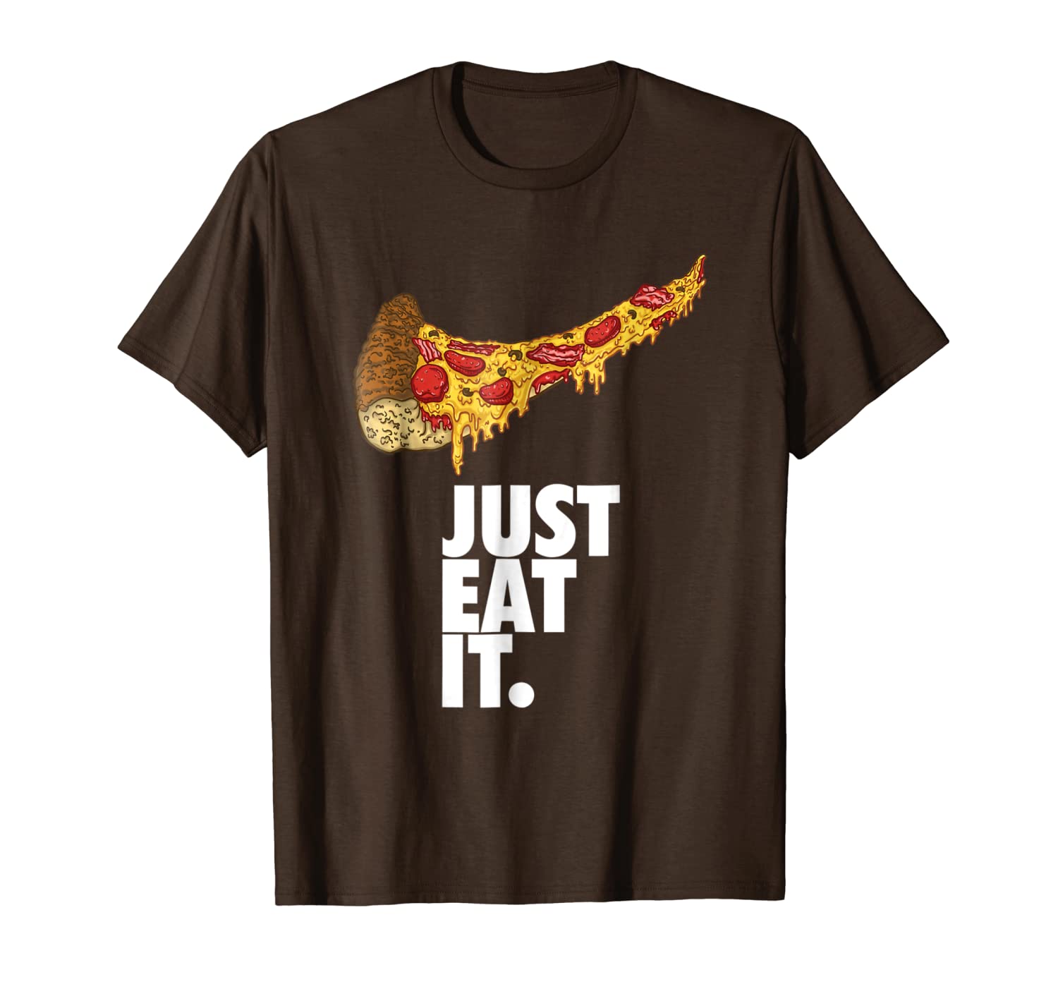 

just eat it pizza tee, White;black