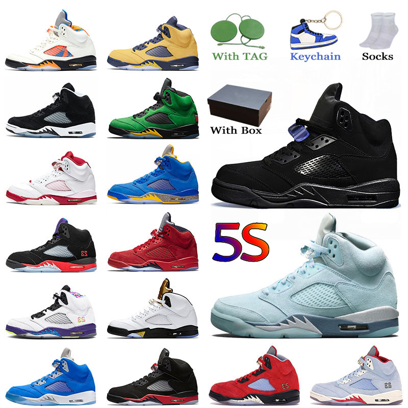 

With Box Nik Air Jordan 5 Jumpman 5s men women Basketball Shoes Top jorden Triple Black Cat jodan Five Sport Sneaker What the White Sail Men