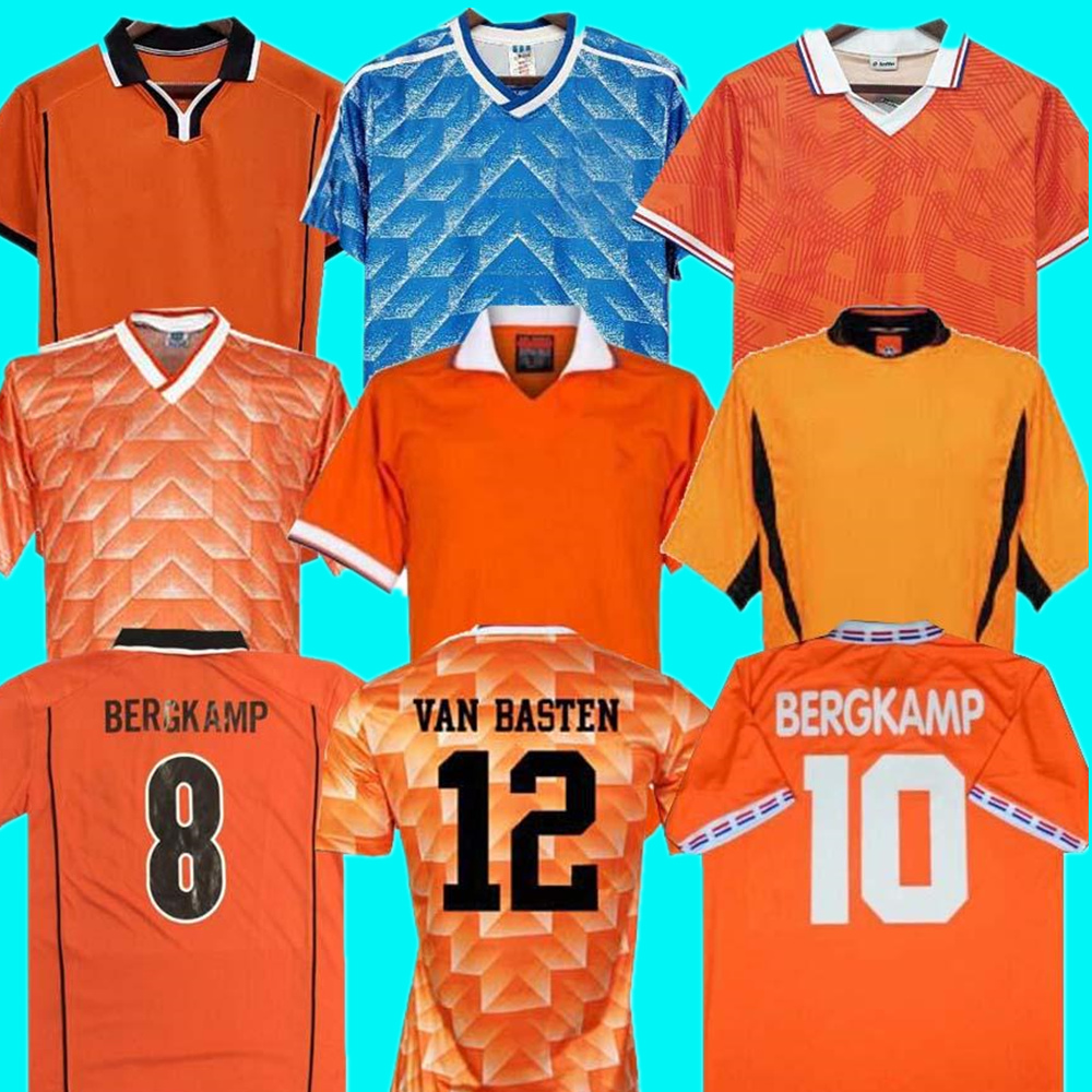 

1988 #12 VAN BASTEN #10 GULLIT #17 RIJKAARD Mens Soccer Jerseys 1998 Netherlands #8 Football Shirts 1995 1991 BERGKAMP Retro, 2000