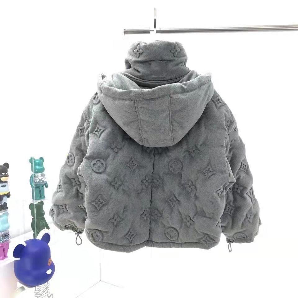 

digital printing men and women fashion versatile down jacket, Black
