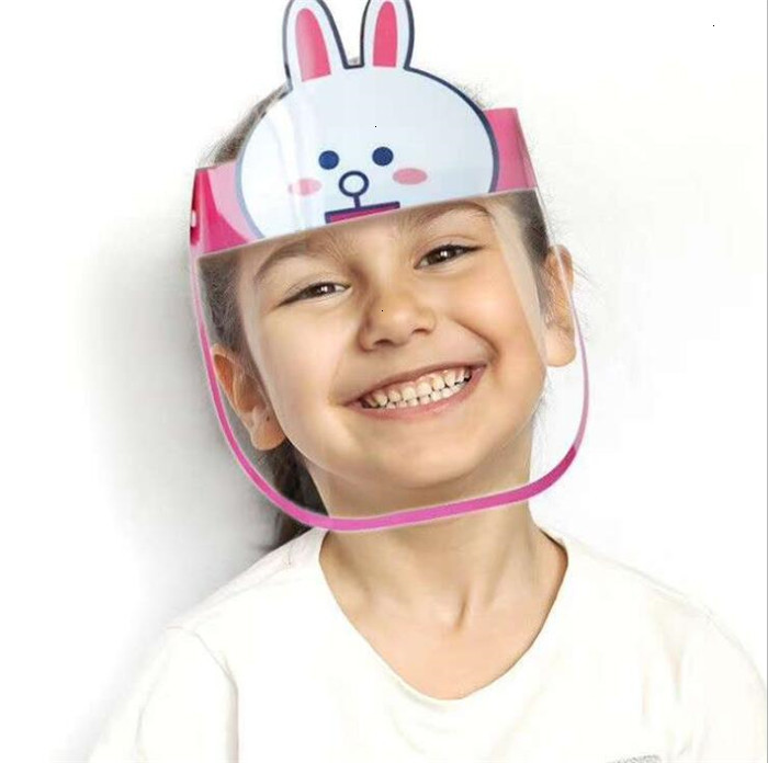 

Cute Size Children Small Face Shield Cover Kids Clear Transparent Reusable Plastic Faceshield With Sponge Protection Visor Anti Saliva