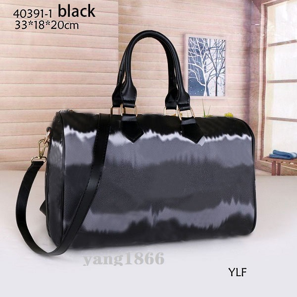 

men duffle bag women travel bags hand luggage luxury pu leather handbags large cross body totes #40159, Black