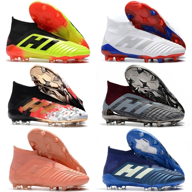 

New Predator 18+ Predator 18.1 FG PP Paul Pogba soccer 18+x cleats Slip-On football boots mens high top soccer shoes cheap, As photo 1