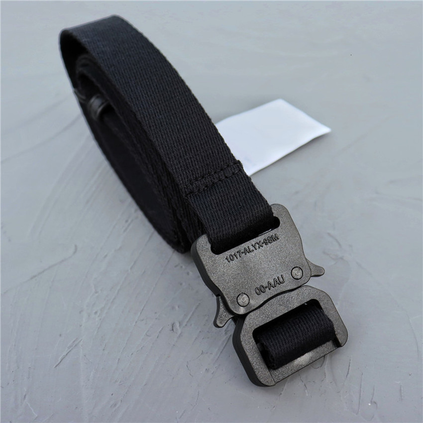 

2021 New Canvas with Dust Bags Labels Roller Belt Men Women White Washed Label 1017 Alyx 9sm Belts Buckle Gb59, Black