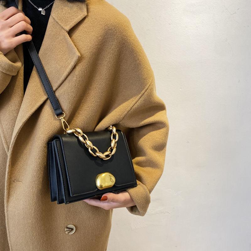 

Big Chain Bags Punk PU Leather Bags Fashion Bag Women Shoulder Crossbody Women's Handbags, Women bag brown