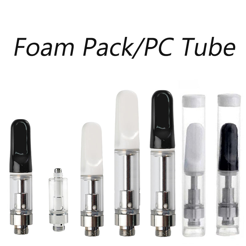 

TH205 Vape Cartridges 0.8ML 1.0ML 0.5ML Ceramic Coil Atomizers Empty Vapes Pen Cartridge 510 Thread Dab Pens Wax Vaporizer