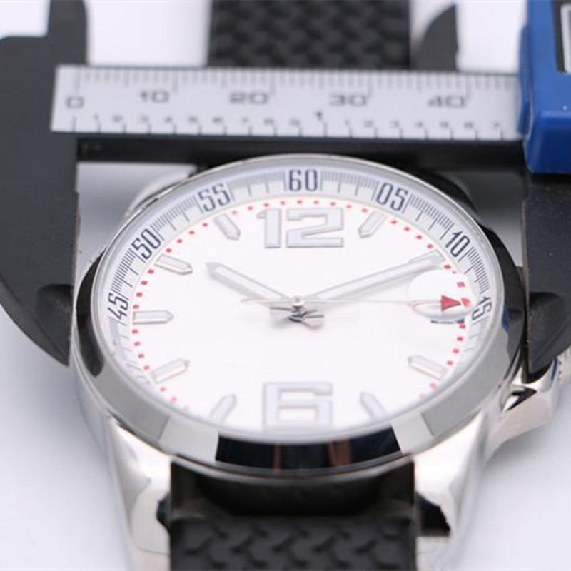 

2021 New 44MM Fashion And Elegant Mens Wrist Watch Watches Transparent Back Automatic Movement White Dial With Rubber Band Of Tyre279z, 336