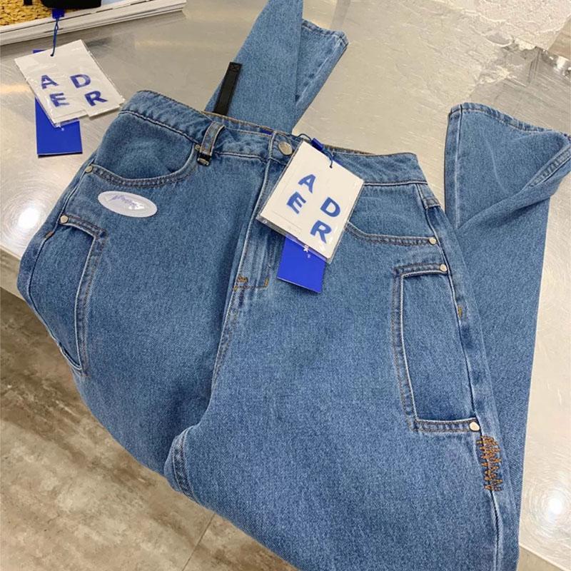 

Men's Jeans 202FW Adererror Men Women Spaceship Logo Ader Error Cosmos High Quality Pants Inside Tag