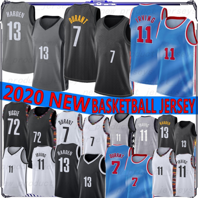 

7 Kevin Durant Kyrie Mens 11 Irving 10 Simmons 72 Biggie NCAA Basketball Jerseys 2022 University men jersey 3 Harden shirts BrooklynNetsMills In Stock S-XXL, Lanwang