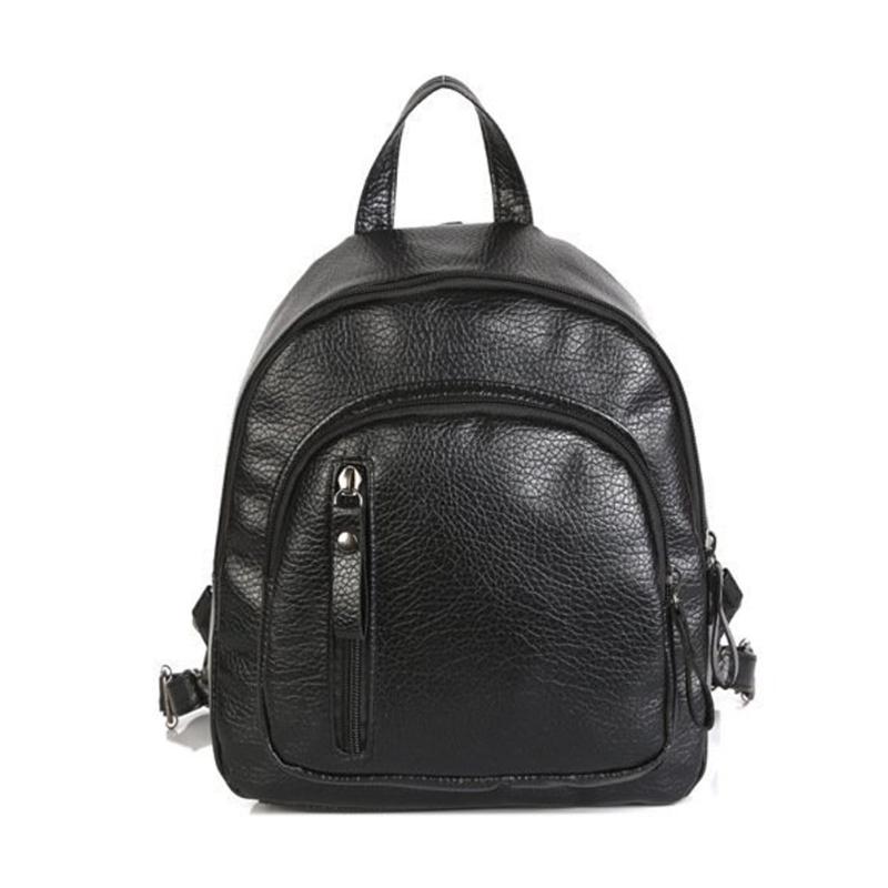 

Portable PU Material All-Match Casual Fabala Backpack Middle Capacity, As pic