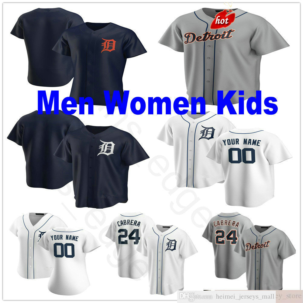

Custom 2021 Men Women Youth Baseball Jerseys 24 Miguel Cabrera 32 Fulmer 41 Victor Martinez 34 James McCann Daniel Norris Stitched Kids Jersey, Men as picture