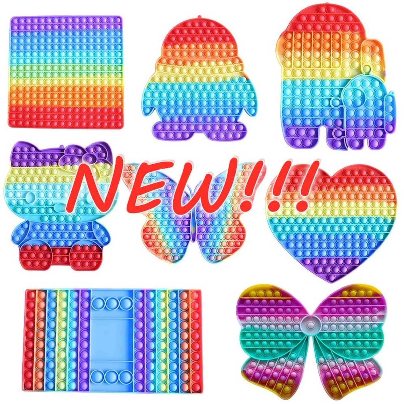 

Large size 30cm Giant Big Size Pop Fidget Reliver Stress Toy Rainbow Push Bubble Simpl Dimmer Antistress Toy Children Sensory Game Toy 2021 lx