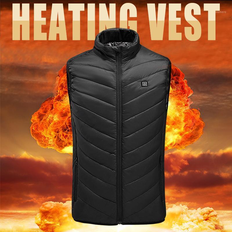 

Men's Jackets WJJDFC Heated Vest Jacket Mens Women Electric Heating Warm Winter Clothes Usb Thermal Control Outdoor, Blue