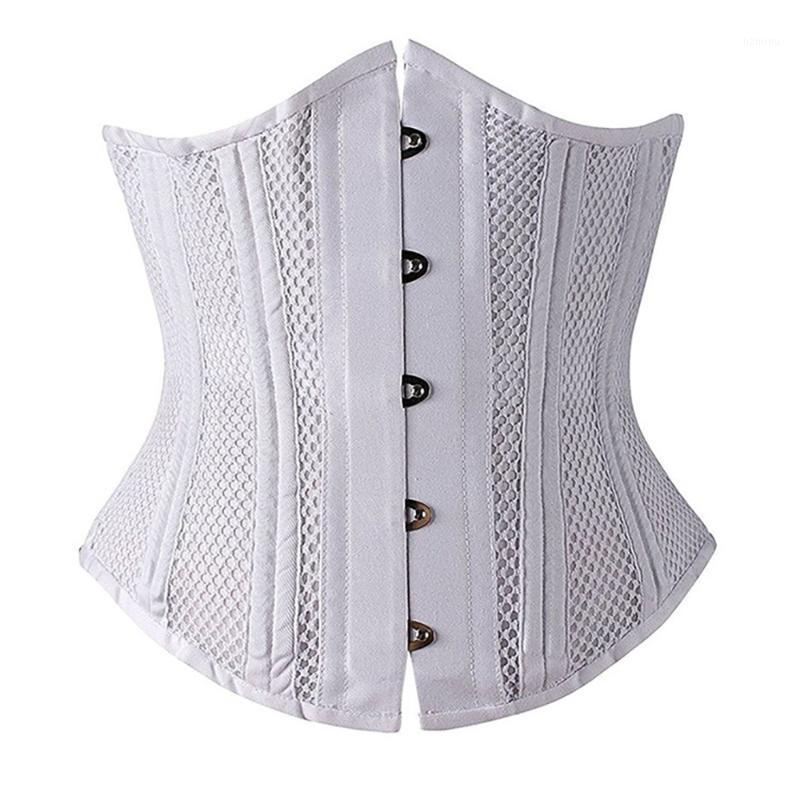 

Spiral Steel Boned Corset Waist Trainer Cincher Bustier Top Busk Corselet Sexy Lacing-up Clothing Slimming Underwear Lingerie Bustiers & Cor, Beige