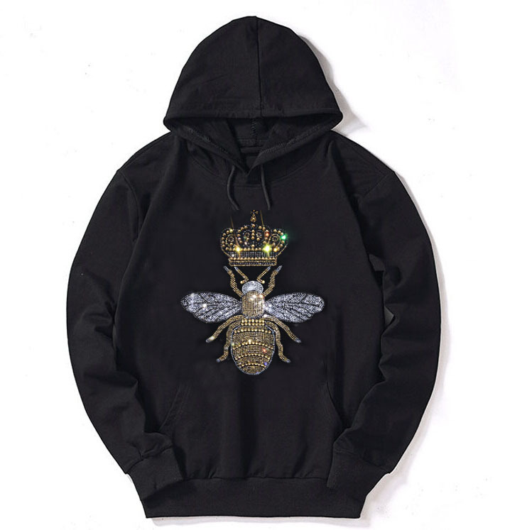 

2021 New Spring Autumn Hoody Jacket Men's Hoodies Hip Loose Design Hooded Sweatshirts Male Coats with Diamonds Hot Sale 2zdf, As picture shown