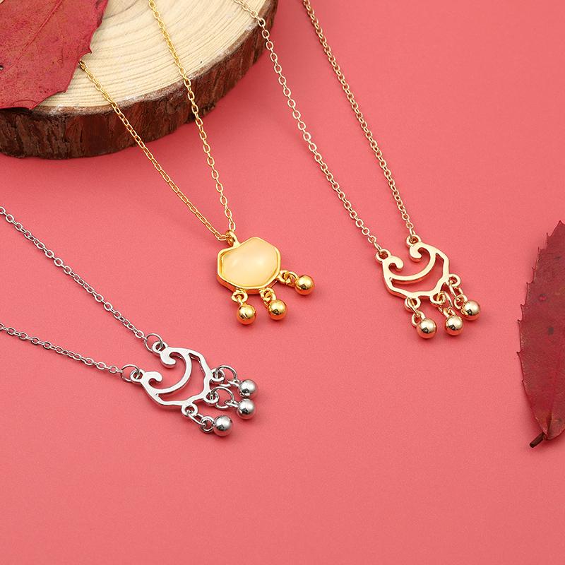 Girls Chain Design Pendant Gold 