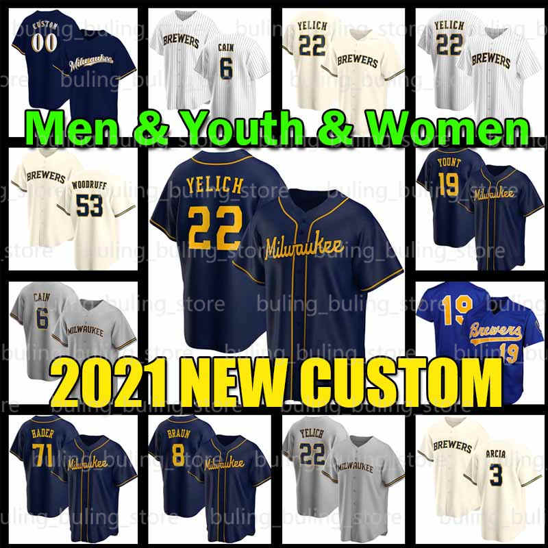 

Brewers Jersey Milwaukee 22 Christian Yelich Andrew 24 McCutchen Hunter Renfroe Baseball 19 Robin Yount Brandon Woodruff Corbin Burnes Devin Williams Kolten Wong, Custom men cool base(n j r)