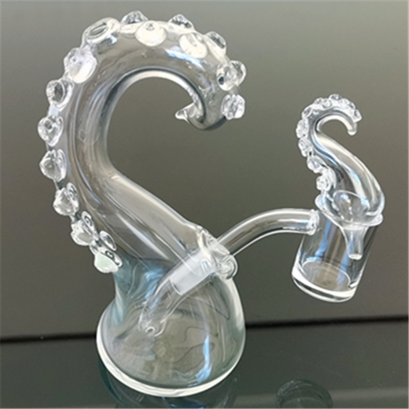 

Glass Bong Octopus Beard Shape With 10mm Female Dewar Joint Hookahs Water Bongs