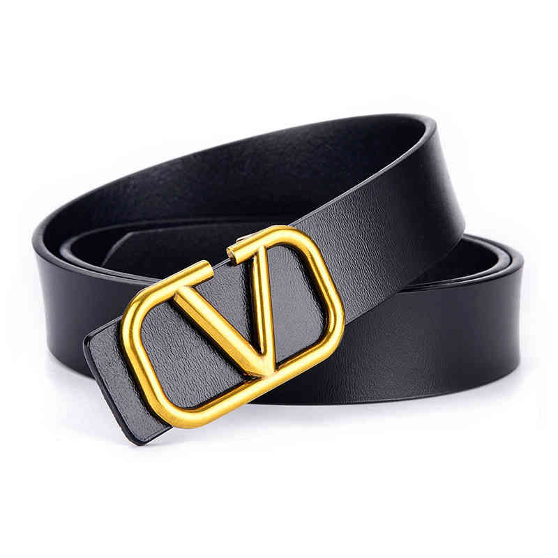 

High Quality V Ladi Genuine Leather Cowhide Gold Buckle Fashion Decoration Jeans Suit Belts for Women Luxury Digner Brand, Orange