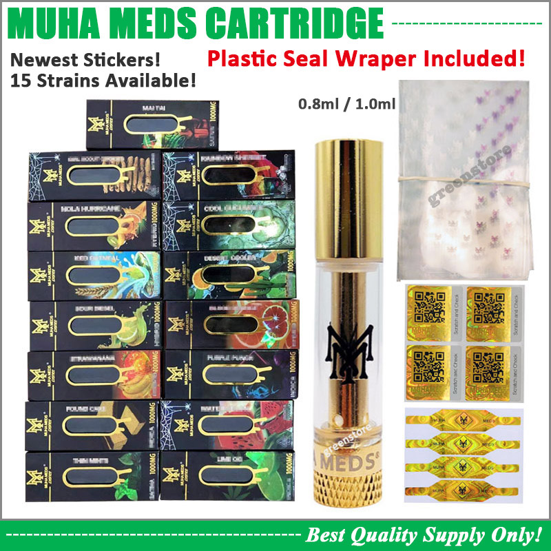 

New Muha Med Cartridge Live Resin Vape Cart 0.8ML Tank Thick Oil Ceramic Coil 510 Battery Alpine Nova VVS