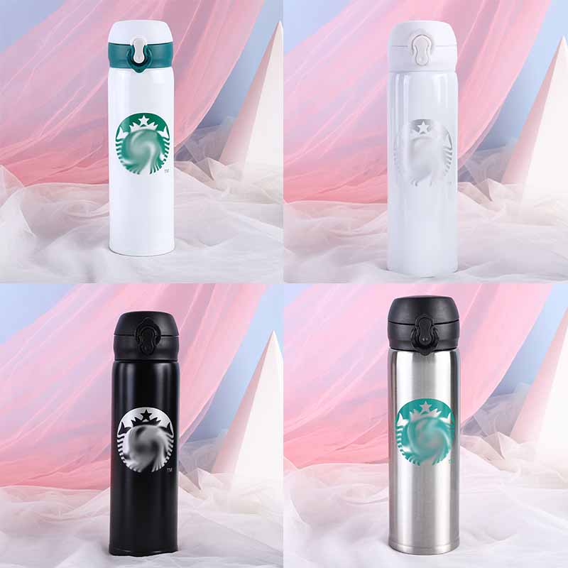 

Starbucks Tumblers mug business gift 22.5cm*6.5cm stainless steel cold and warm sensing vacuum multi-color mugs, As pic 4