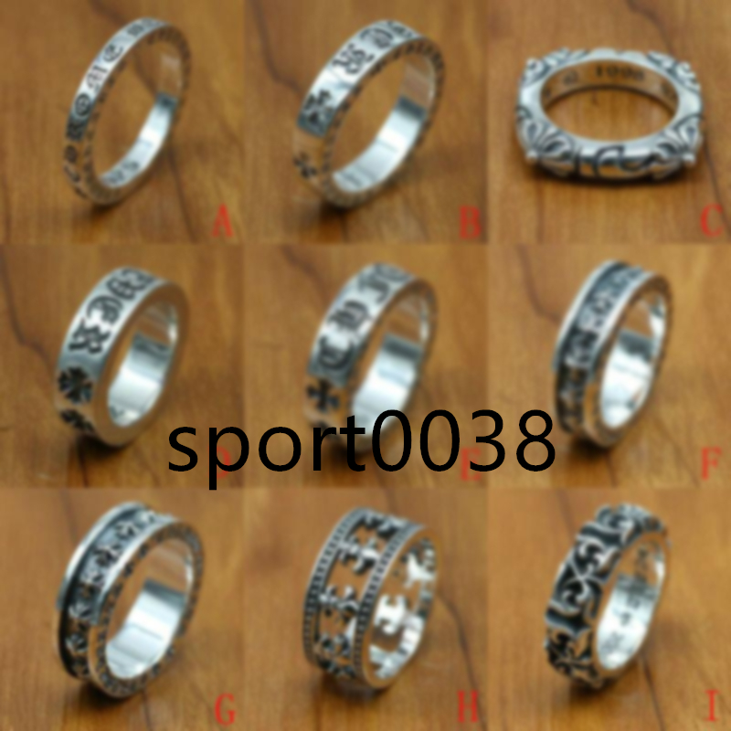 

new 925 sterling silver jewelry vintage style antique silver hand-made designer band rings crosses men ring