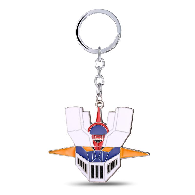 

Keychains J Store Anime Series Mazinger Z Head Portrait Mask Logo Metal Keychain High Quality Key Ring For Men Llavero