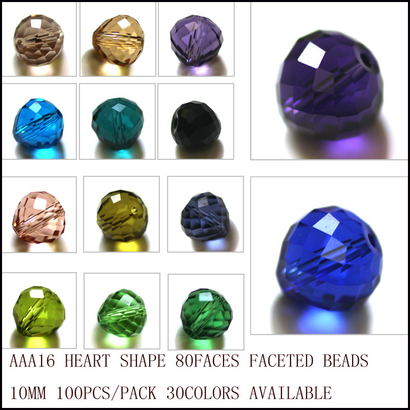 

100Pcs/lot 10mm Multi Colors Pear Jewelry Making DIY Beads