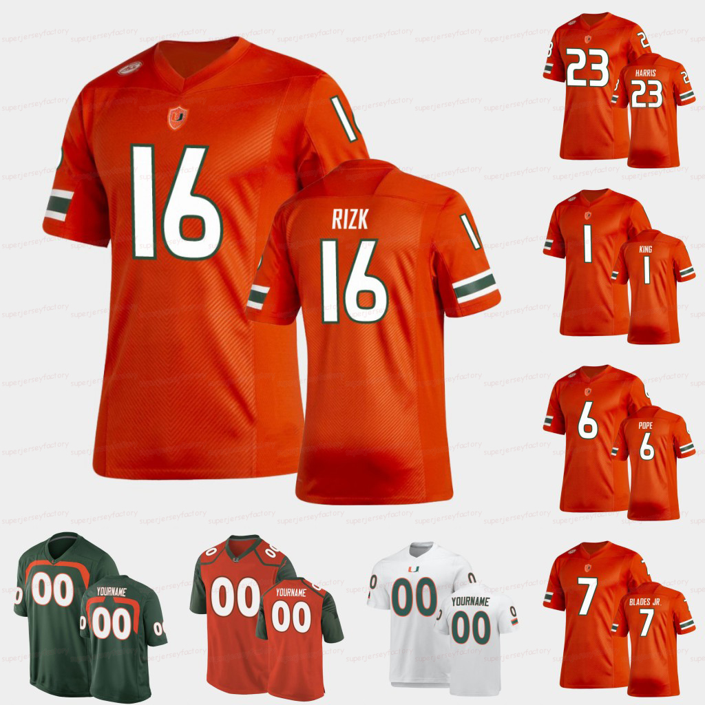 

Custom Miami Hurricanes Football Jersey Ryan Rizk Al Blades Jr. D'Eriq King Bubba Bolden Jaylan Knighton Sean Taylor Ray Lewis Jonathan Ford Jonathan Ford N'Kosi Perry, Green men s-xxxl