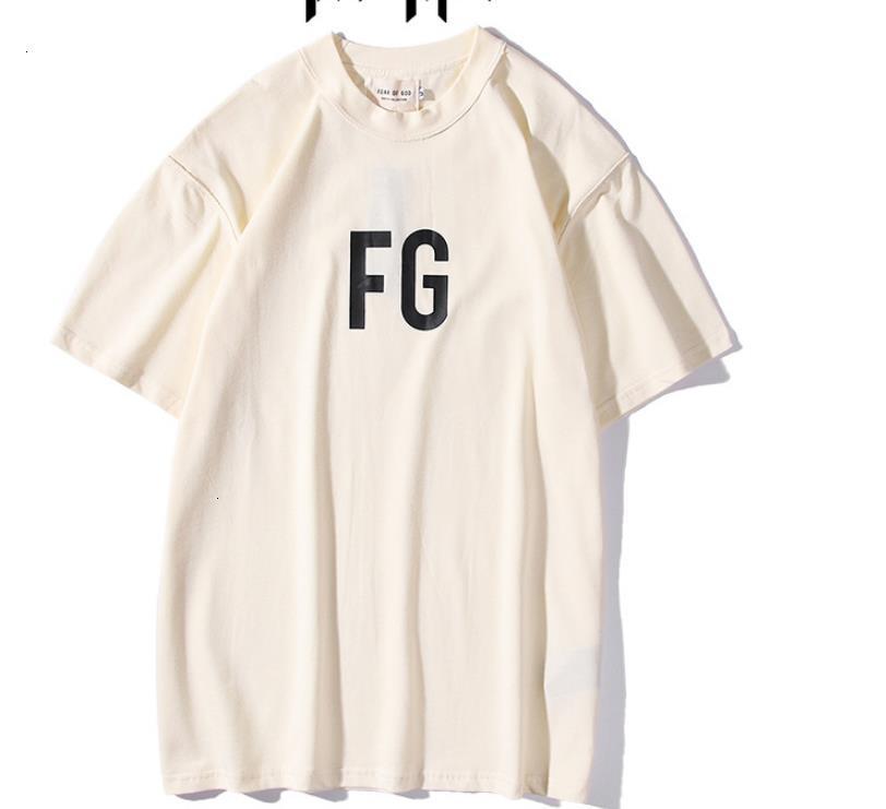 

t-shirts High Quality FEAR OF GOD T Shirt Cotton men women Tee Hip Hop Streetwear T shirt tops, White;black
