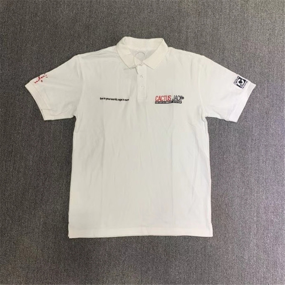 

2021 New Embroidery Travis Scott Staff t Shirt Men Women Cactus Jack T-shirt Tees Streetwear Mens Clothing Pixx