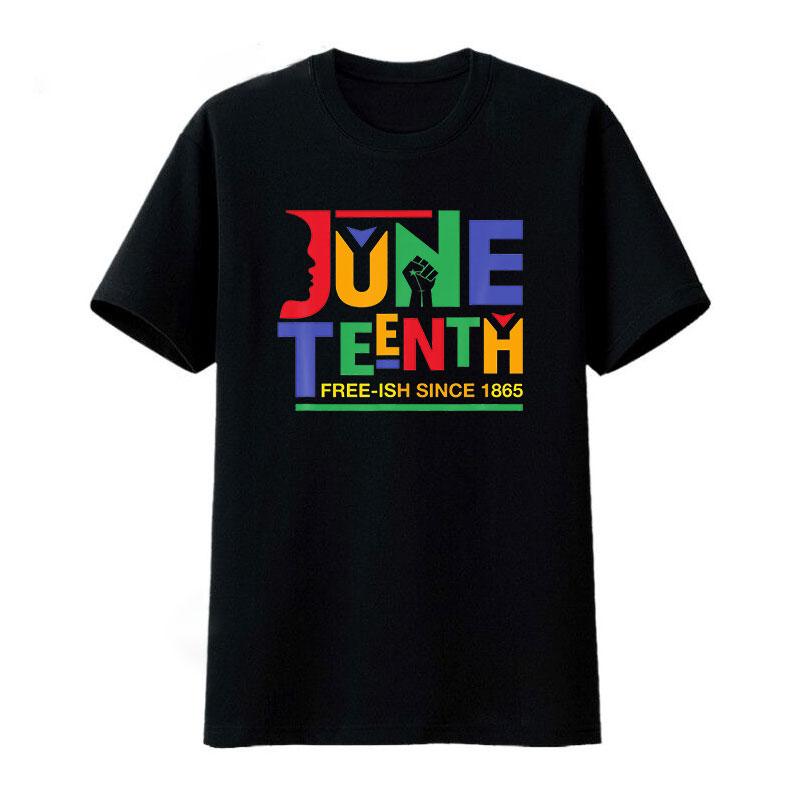 

Men's T-Shirts Arrivals Short Sleeve Soft Cotton Casual Men Tshirt Junenth Freeish Since 1865 Melanin Ancestor Black T-Shirt, 5044 black
