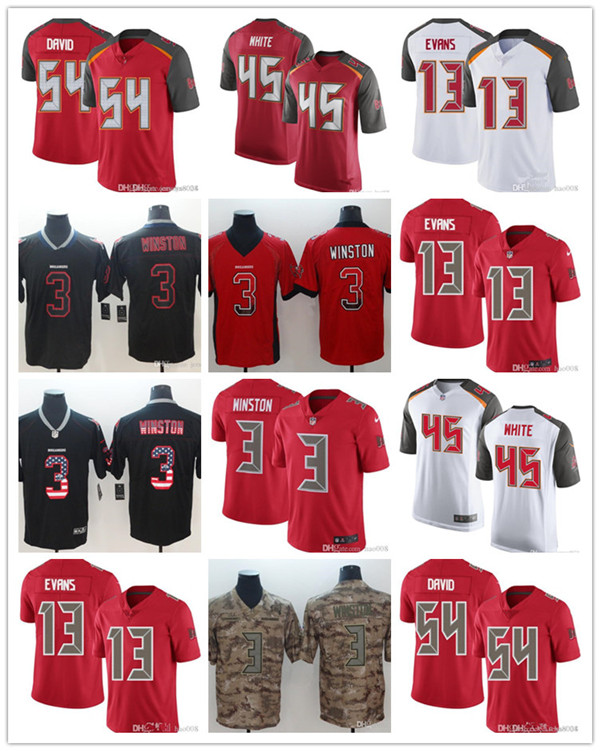 

Tampa''Bay''Buccaneers''MEN WOMEN YOUTH Jameis Winston Mike Evans Lavonte David Devin Football Jerseys, Black;red