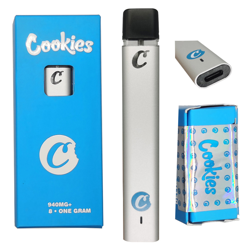 

Cookies Disposable Vape Pen Pods Device Starter Kits High Fylers Box Rechargeable 240mah Battery 1ML Vapes Pod Thick Oil Vaporizer Pens Snap-on Tips