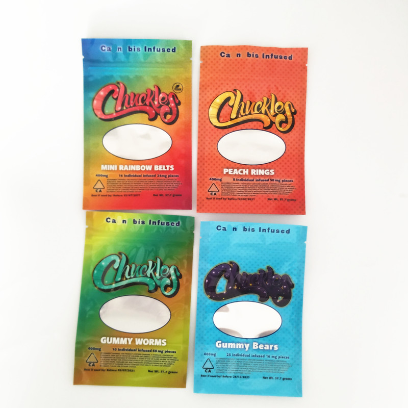 

Arrived Chuckles Dustproof Dry Herb Flower Zipper Bag Package Packing Retail Bag Package Packaging Hot Sale