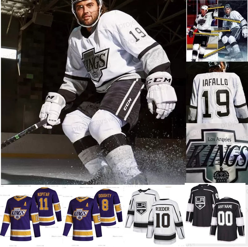 

LA Kings Third White Anze Kopitar Jersey Quinton Byfield Drew Doughty Jonathan Quick Wayne Gretzky Alex Iafallo Arvidsson Dustin Brown Phillip Danault Clifford, Away white youth s to xl