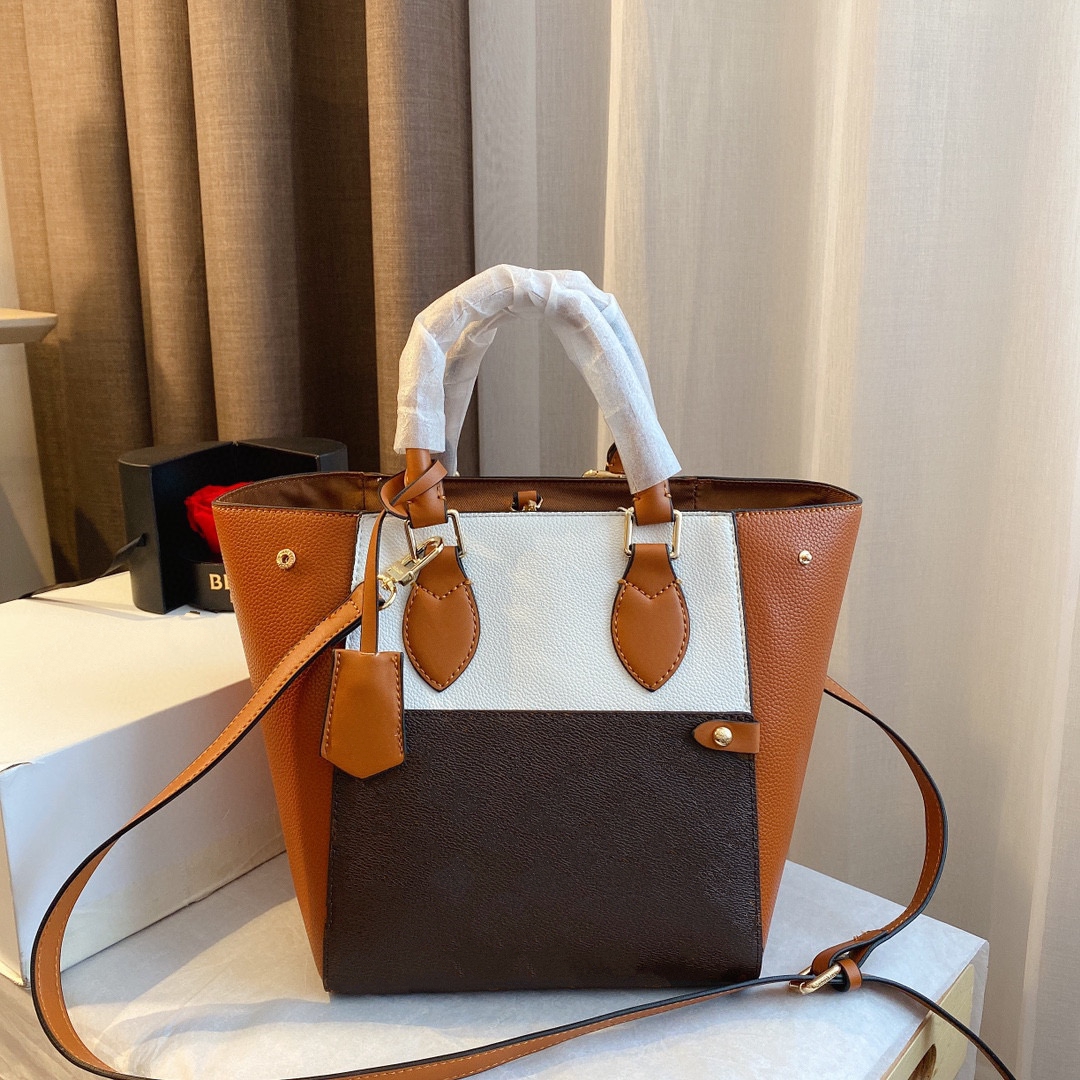 

2021 Fold Tote Designers Women New Handbags Luxurys Crossbody Bags Fashion Tote Toron Handle Color Mixing High Quality Leather Shoulder Bag, Make up the difference