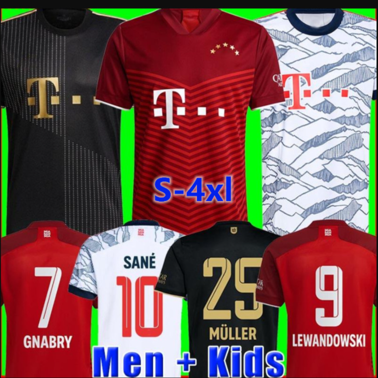 

S-4xl Bayern Munich jerseys 21 22 LEWANDOWSKI SANE GORETZKA COMAN MULLER DAVIES soccer football shirt Men + Kids kit 2021 2022 HUMANRACE fourth 4th tops 999, Third+ bundesliga