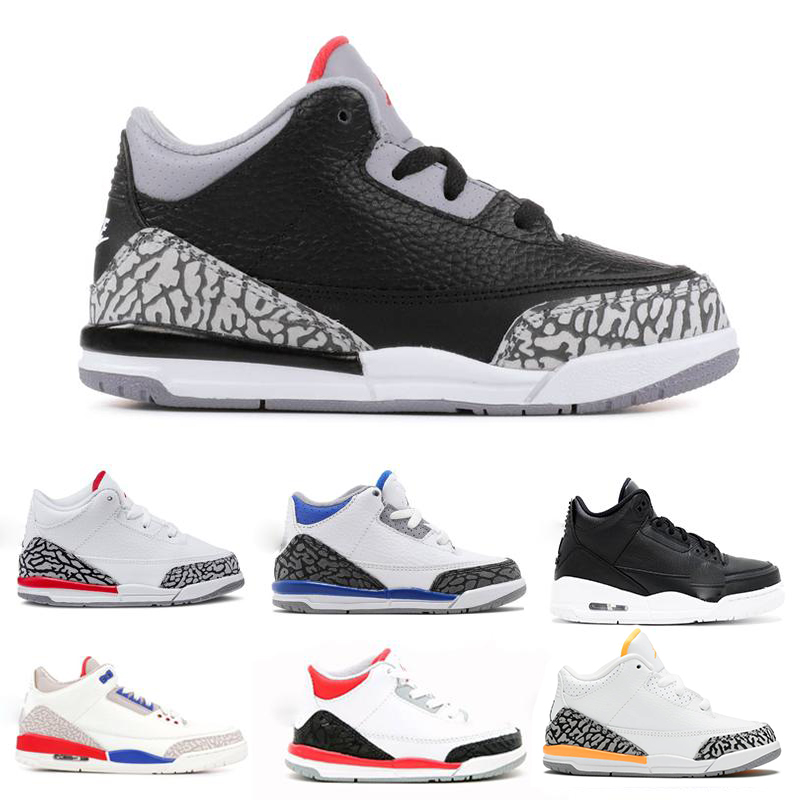 

Infant Black Cement III 3s Childrens Basketball Shoes LaSER Orange Racer True Blue White Toddler JD3 Trainers Mocha Brown Boys Sneakers, #1