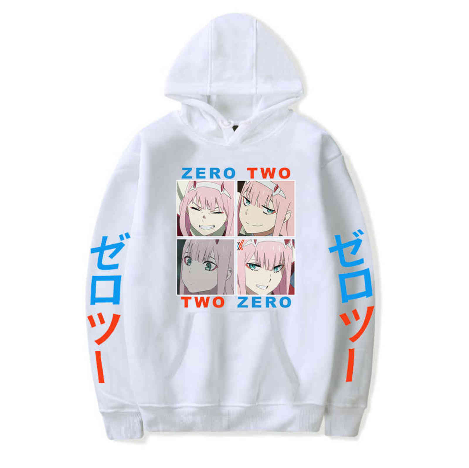 

Popular Darling in the FranXX Hoodies Men Women Sweatshirts Autumn Animation Hip Hop Hoodie Casual Boys Girls White Pullovers Y1109
