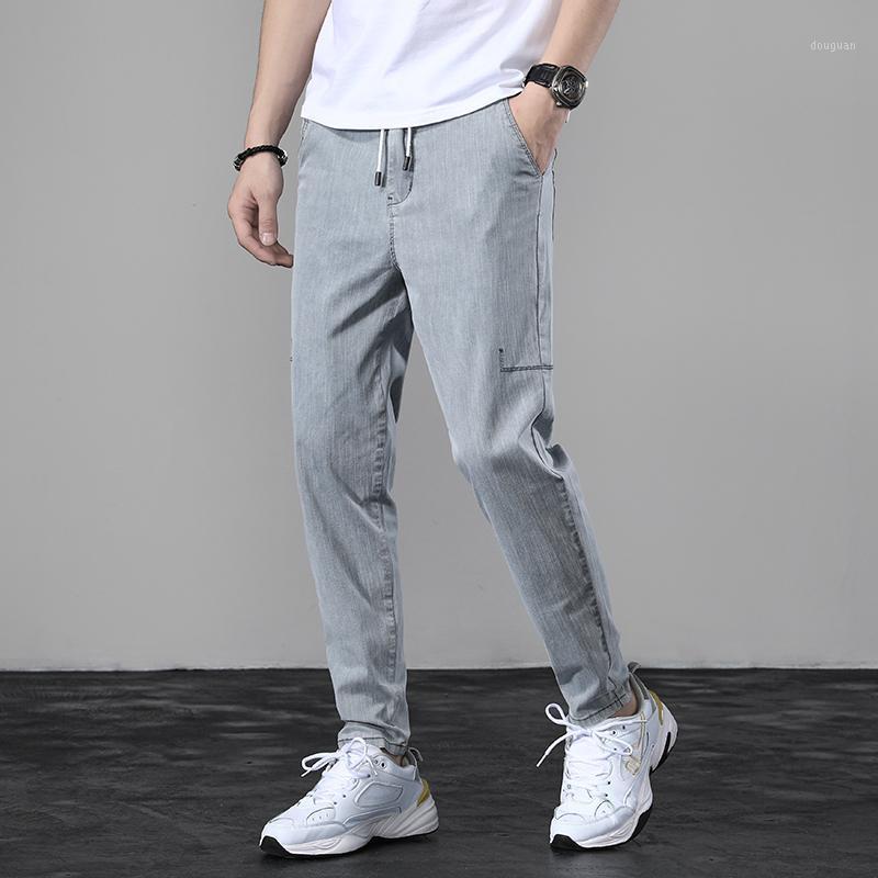 

Men's Pants Autumn Men Jogger Elastic Waist Cotton Trousers Fashion Causal Pant Korean Loose Sweatpants Street Drawstring Trouser, Sky blue