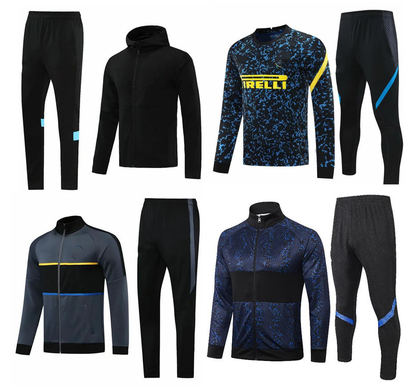 

football tracksuit Hooded jackets kits 20/21 Survetement ALEXIS LUKAKU LAUTARO MILAN soccer training suit jacket se, Multi