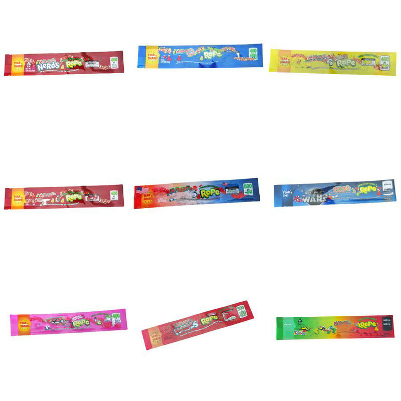 

600mg Nerd Empty Pouch Gummy Packing Bags Edibles Gummies Packaging Edible Package Candy 400mg Mylar Bag 500mg Rope Foil Food Packages jllBTF