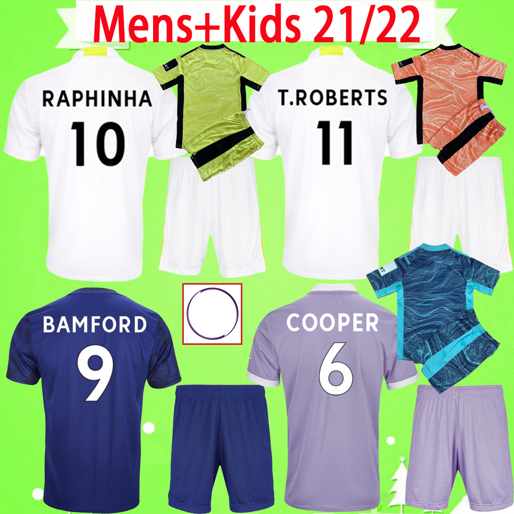 

Adult + Kids Kit 21 22 soccer jerseys boys sets 2021 2022 UTD mens suit unIted goalkeeper football shirts child PHILLIPS FIRPO BAMFORD RAPHINHA DIEGO DAVIS KLICH, 21/22 gk