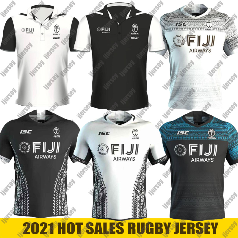 

New 2021 Fiji Rugby Jersey Home away Flying Fijians 2020 POLO Shirt National Rugby League Shirt Fidji SEVENS Jersey Size S, 2019 away