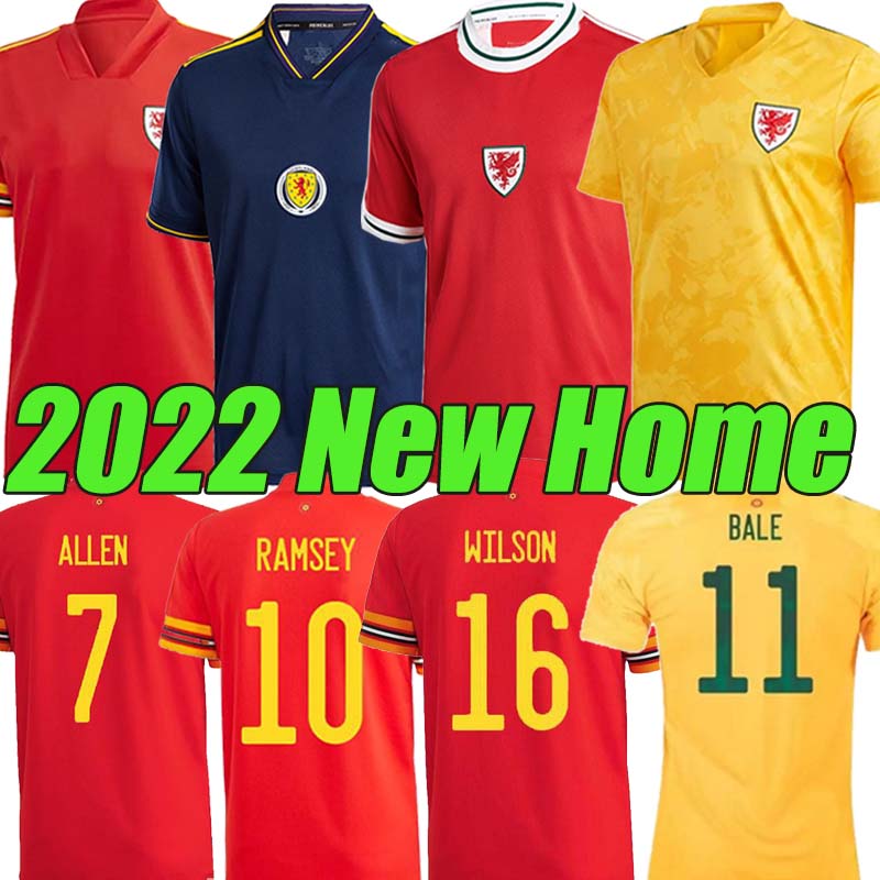 

22/23 Wales Scotland BALE Soccer Jerseys 2022 2023 ALLEN McGINN SHANKLAND FINDLAY Men Women Football Shirt JMcGinn McTominay Robertson FRASER ADAMS McGREGOR S-3XL, Wales 2021 home