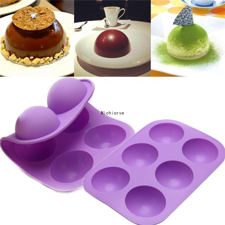 

DHL Round Silicone Chocolate Molds for Baking Cake Candy Cylinder Mold for Sandwich Cookies Muffin Cupcake Brownie Cake Pudding FY4438